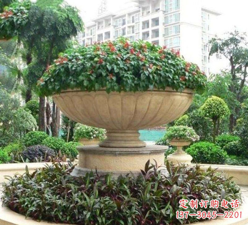 郑州石雕小区花盆