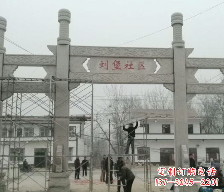 郑州石牌坊道路石雕