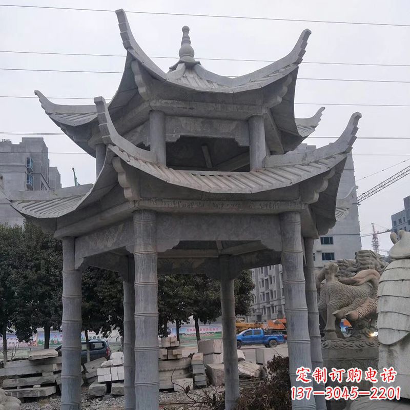 郑州双层八角石雕凉亭