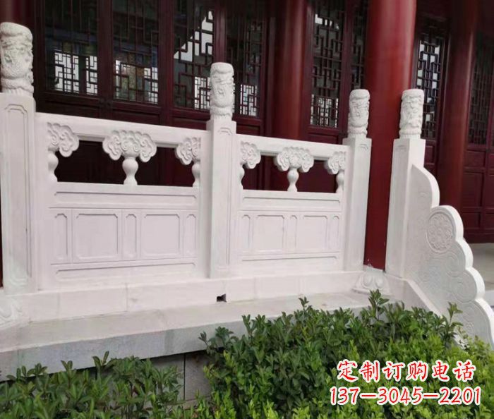 郑州寺庙景观汉白玉石浮雕栏板 (3)
