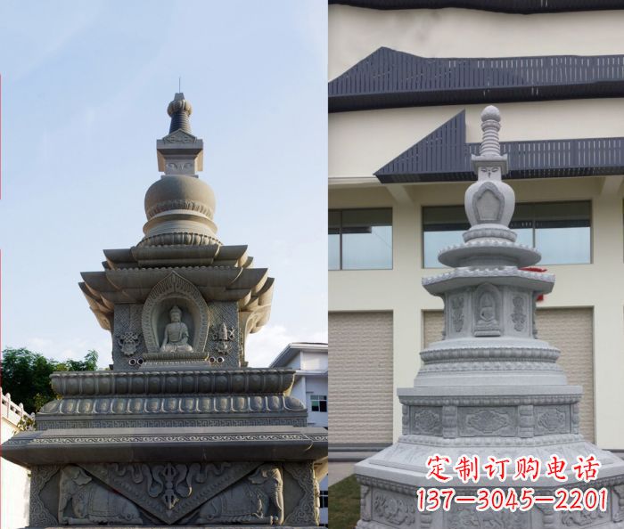 郑州寺庙景观舍利塔石雕 (3)