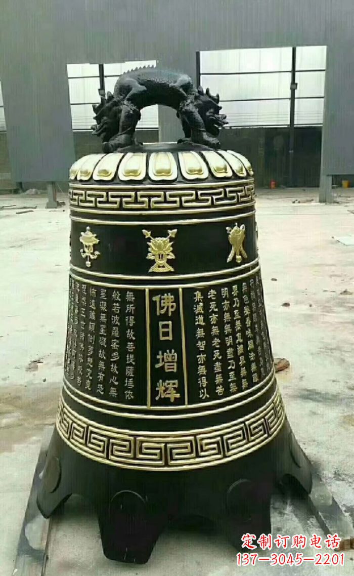 郑州寺庙铜钟雕塑 (6)