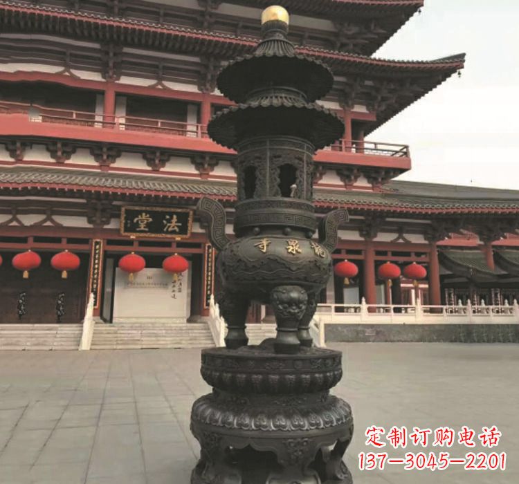 郑州寺庙香炉铜雕222