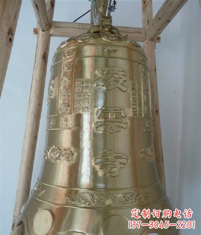 郑州寺庙铸铜钟雕塑 (2)