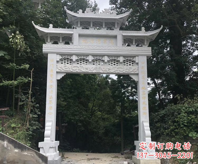 郑州寺院牌坊石雕