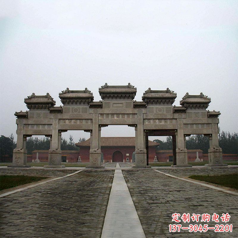 郑州寺院五门石牌楼
