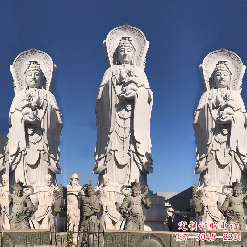 郑州送子观音大型石雕塑