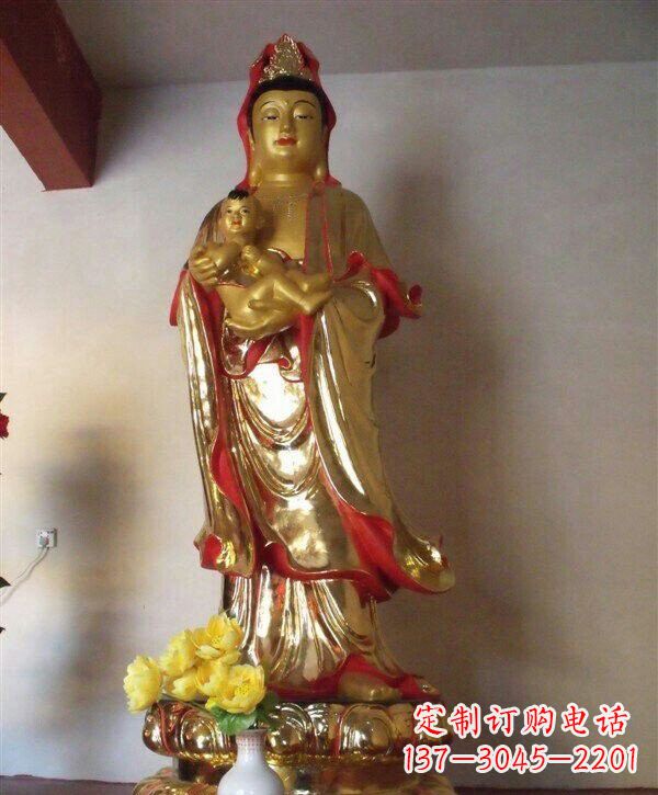 郑州送子观音铜雕 (2)