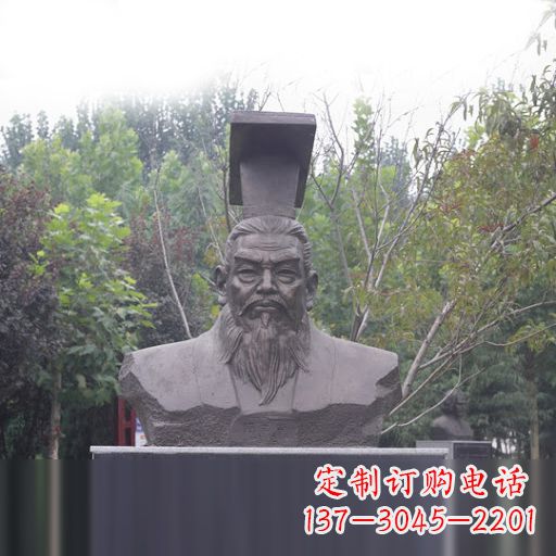 郑州隋朝开国皇帝隋文帝杨坚石雕头像