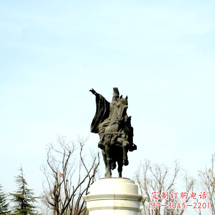郑州隋文帝杨坚铜雕塑像