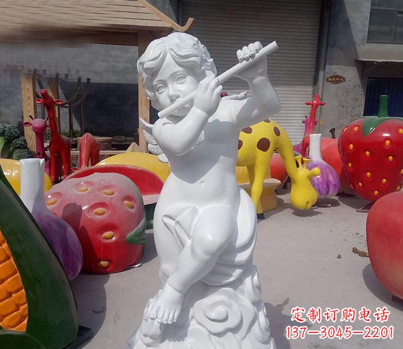 郑州天使吹笛人物石雕