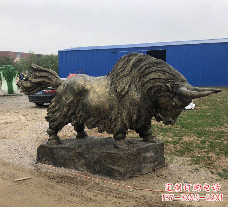 郑州铜雕奔牛雕塑