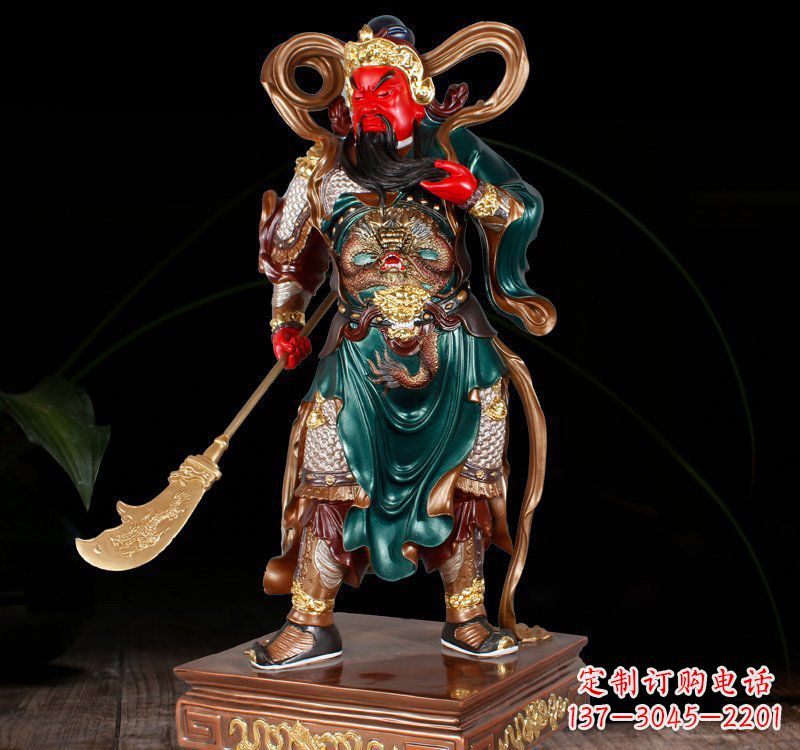 郑州铜雕彩绘关公