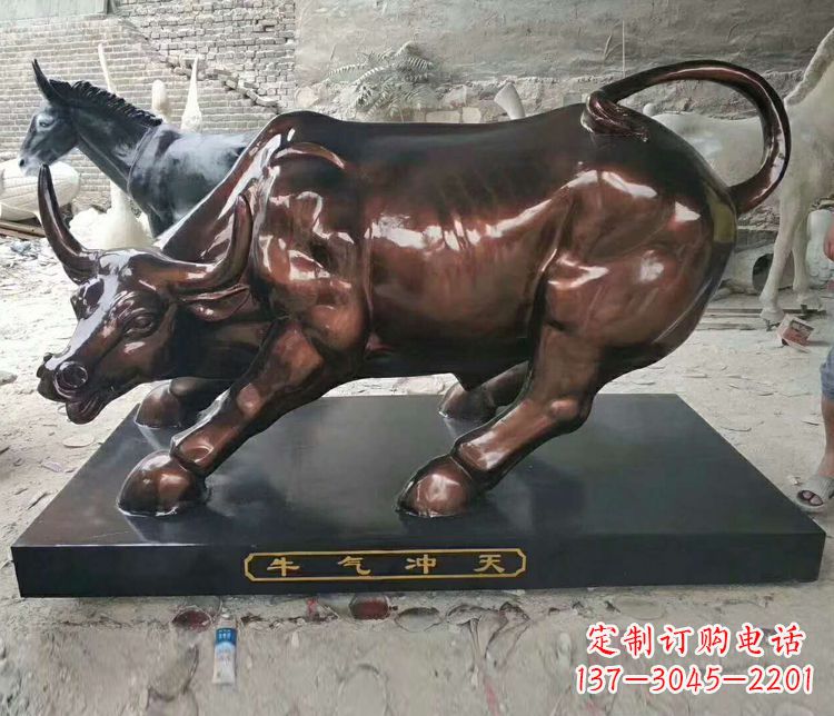 郑州铜雕城市牛气冲天