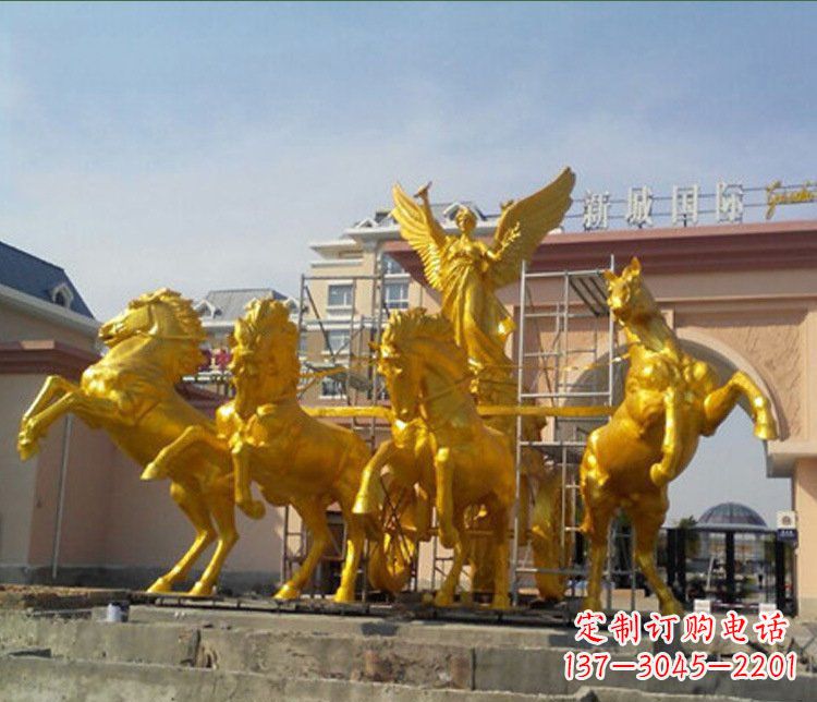郑州铜雕广场阿波罗战马雕塑