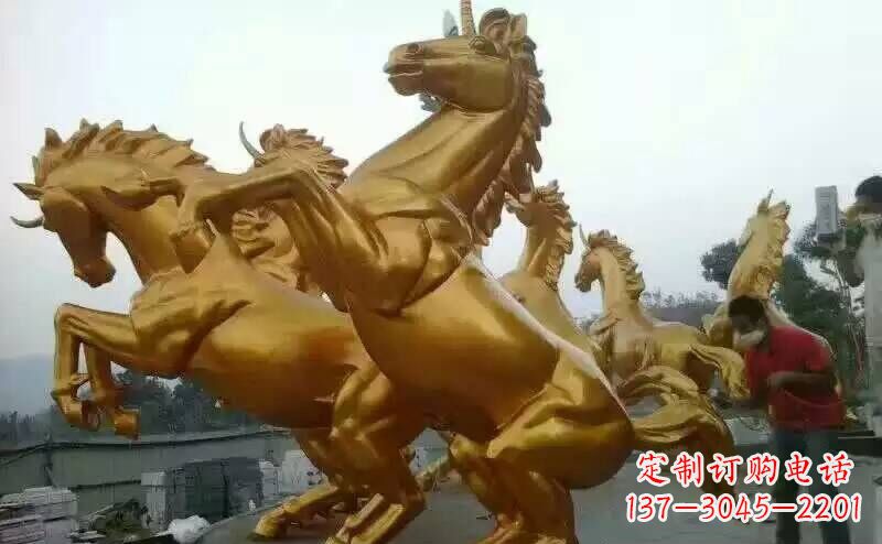 郑州铜雕广场飞马雕塑