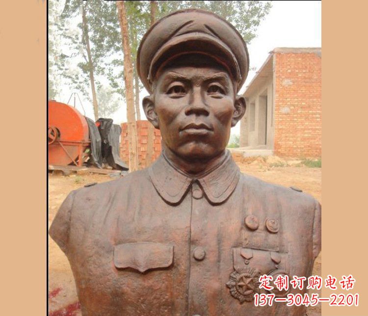 郑州铜雕广场军人胸像雕塑