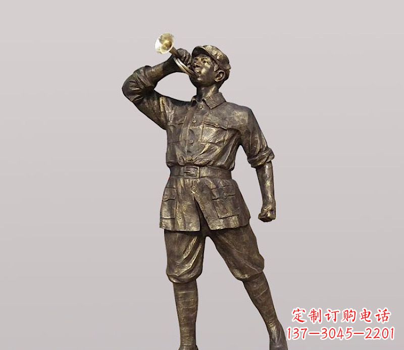 郑州铜雕解放军战士