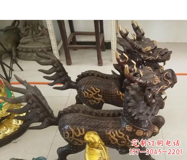 郑州铜雕麒麟招财雕塑