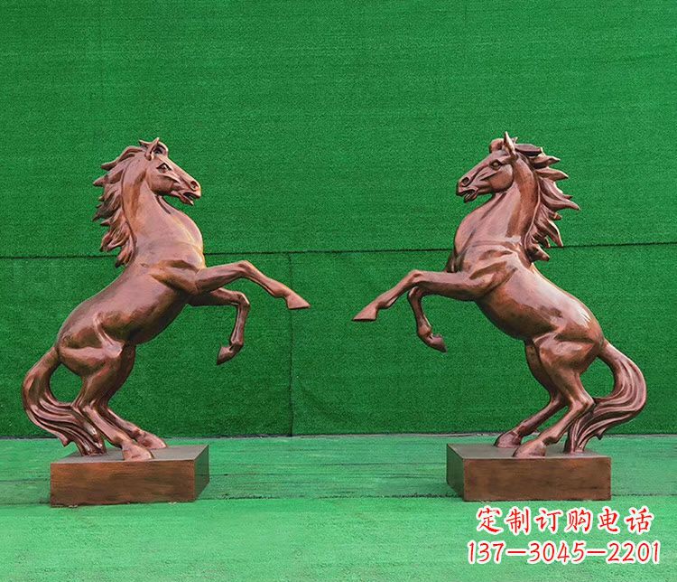 郑州铜雕企业马到成功立马