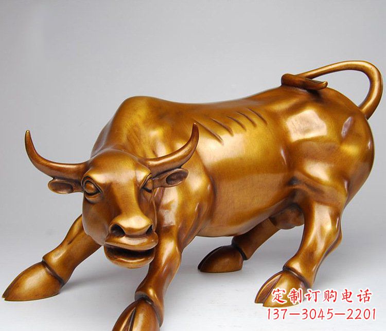 郑州铜雕小区动物牛摆件 (2)
