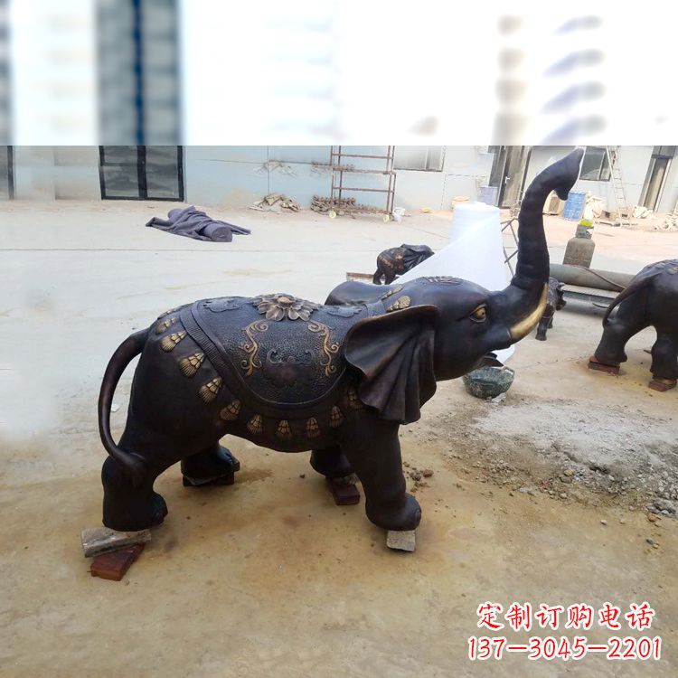 郑州铜雕小象雕塑摆件