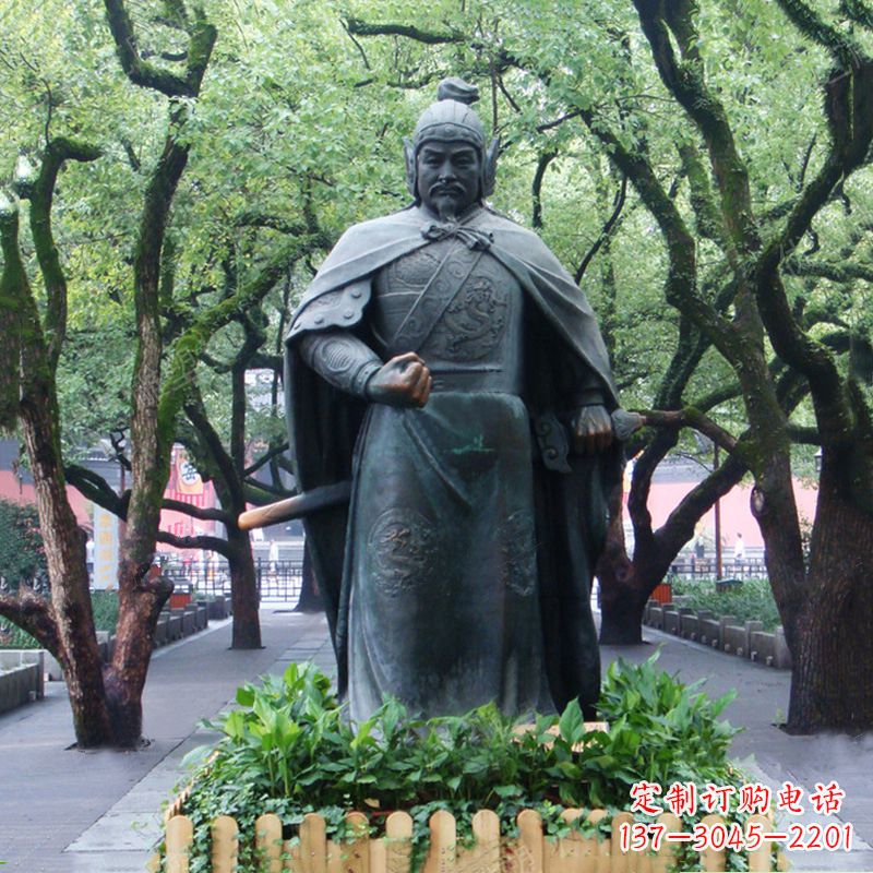 郑州铜雕岳飞雕塑-公园园林历史名人中国古代民族英雄人物雕像