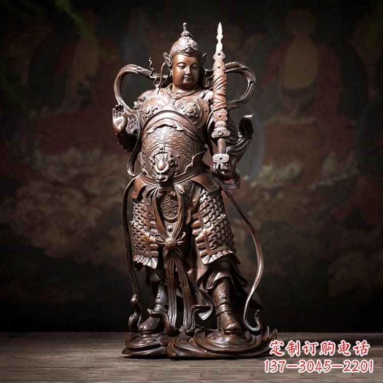 郑州托塔李靖天王铜雕