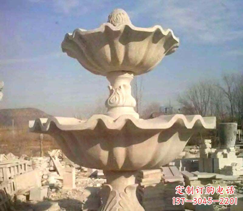 郑州晚霞红大型喷泉石雕