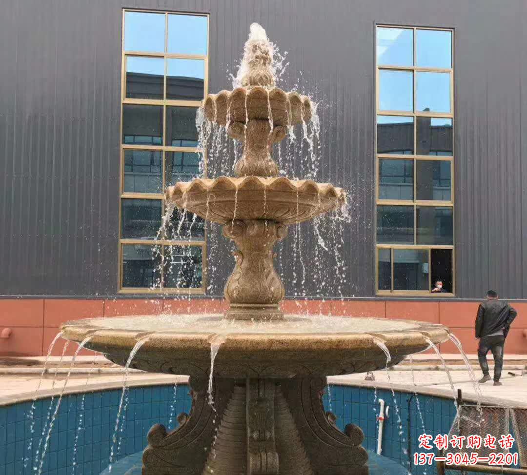 郑州晚霞红三层音乐喷泉
