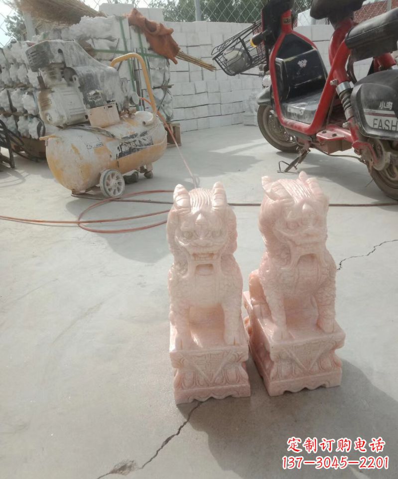 郑州晚霞红神兽麒麟动物雕塑 