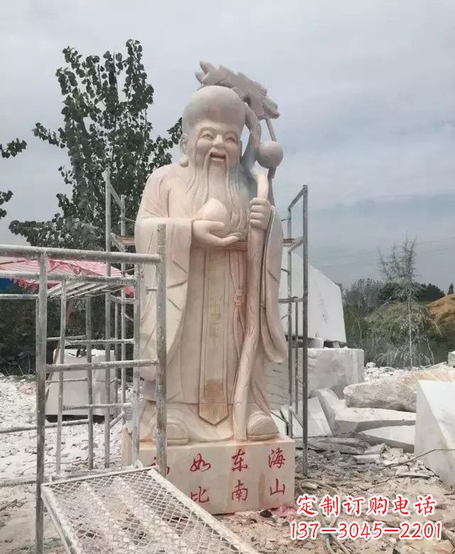 郑州晚霞红神像老寿星雕塑