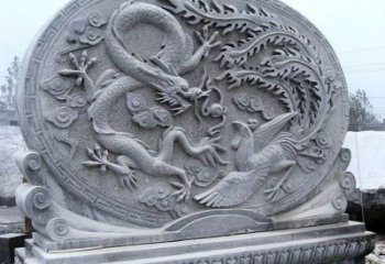 郑州青石古典美——龙凤呈祥雕塑