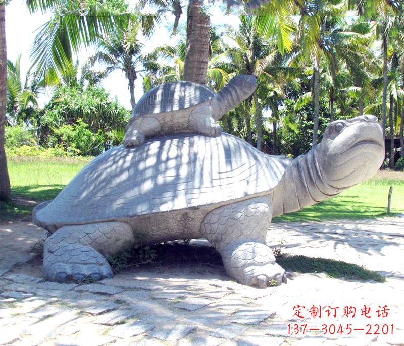 郑州乌龟母子石雕