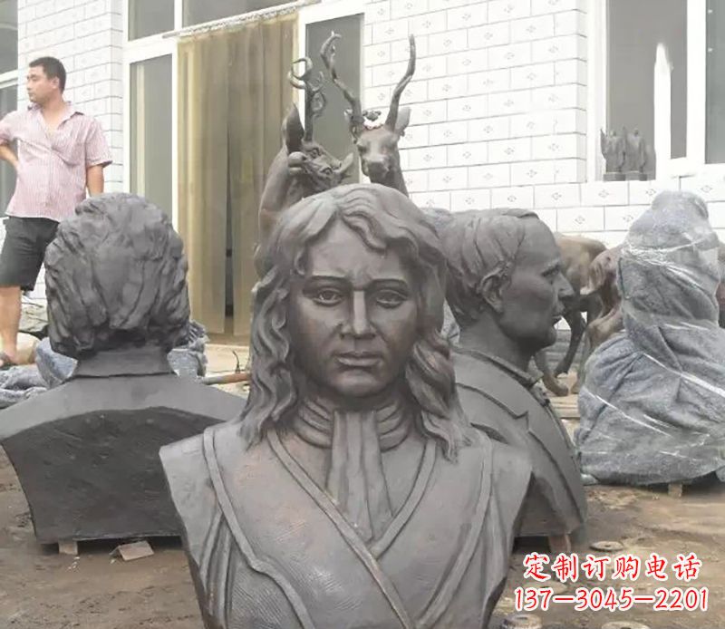 郑州西方名人胸雕铜雕