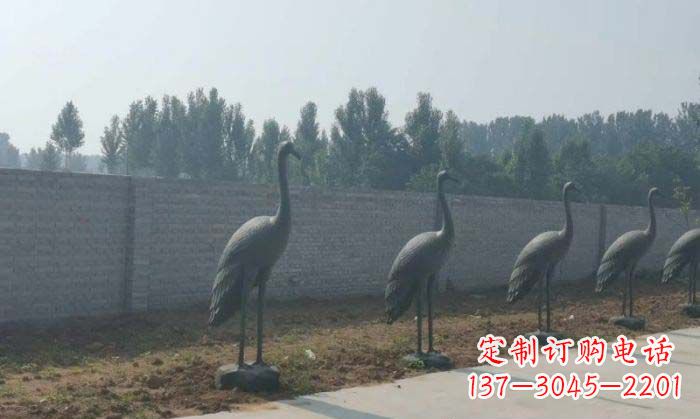 郑州仙鹤抽象铜雕 (2)