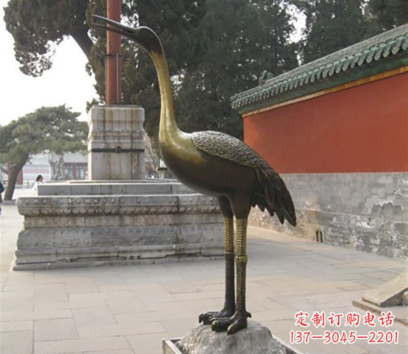 郑州仙鹤动物铜雕 (2)