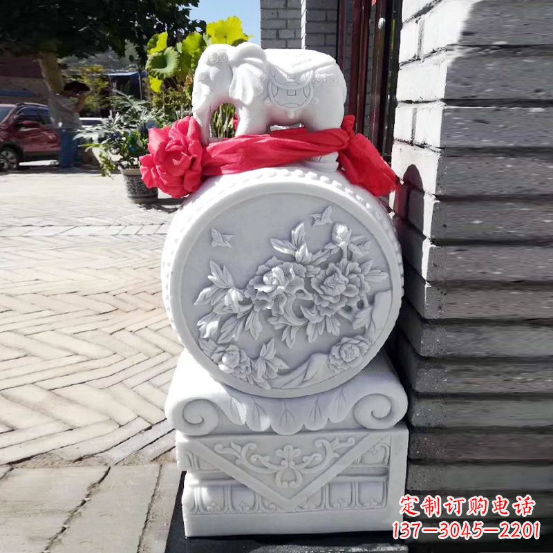 郑州仙鹤石雕门墩