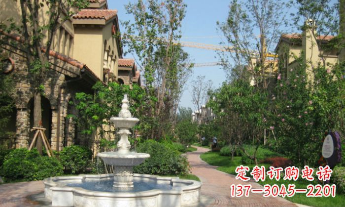 郑州小区景观大理石喷泉石雕 (5)