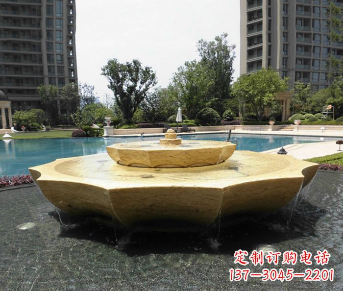 郑州小区景观大理石喷泉石雕 (6)