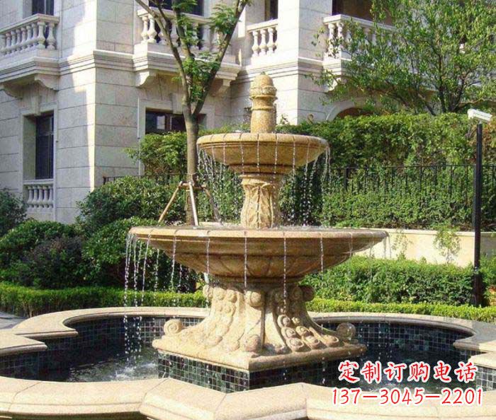 郑州小区景观大型喷泉石雕 (2)