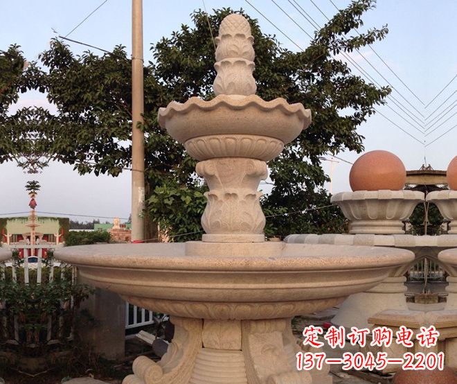 郑州小区景观大型喷泉石雕 (4)