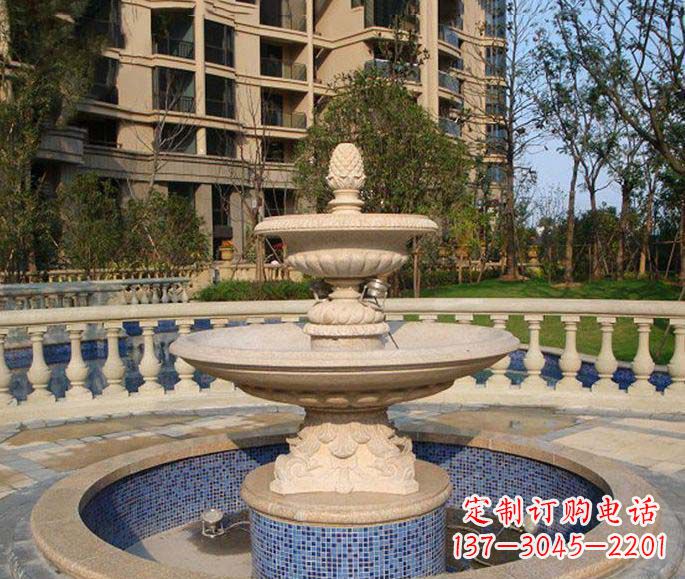 郑州小区景观多层喷泉石雕