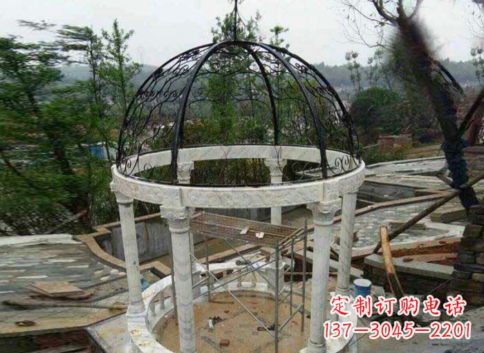 郑州小区欧式圆顶凉亭石雕