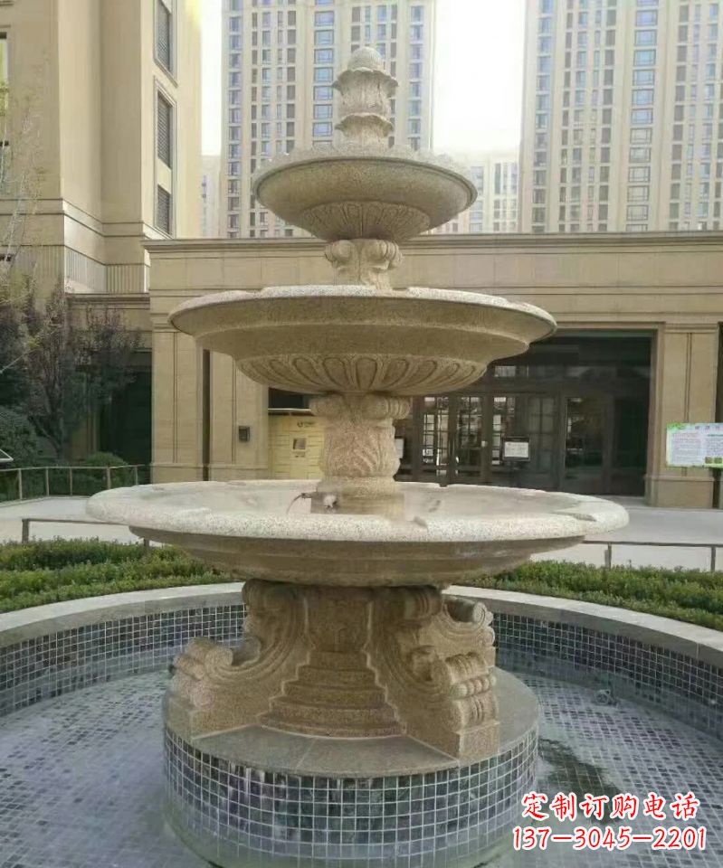 郑州小区喷泉石雕 (2)