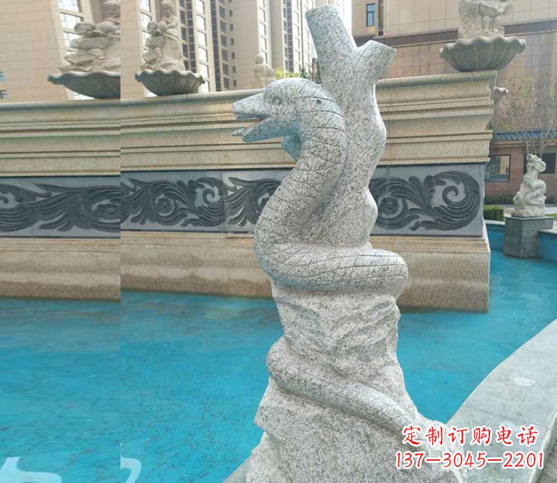 郑州小区十二生肖雕塑动物石雕