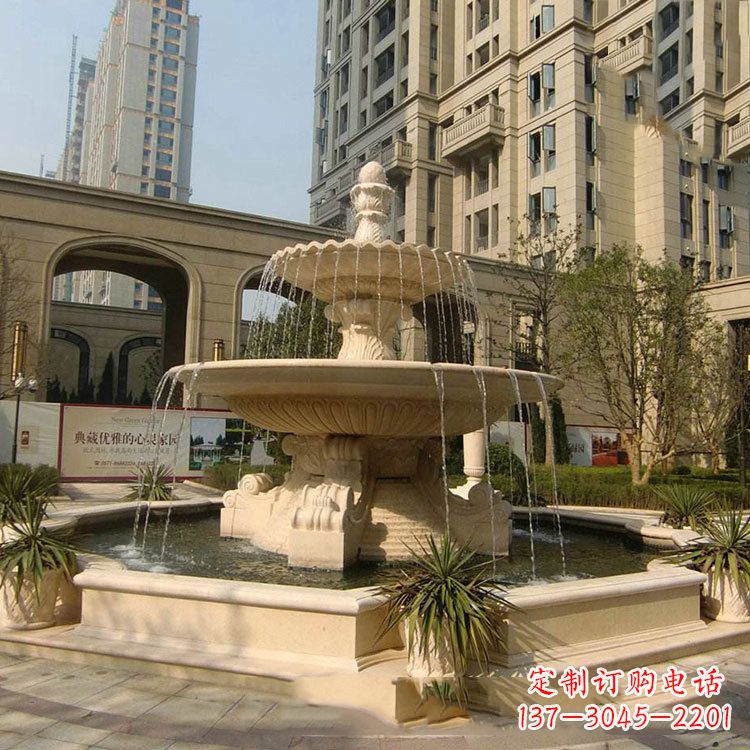 郑州小区庭院石雕欧式喷泉