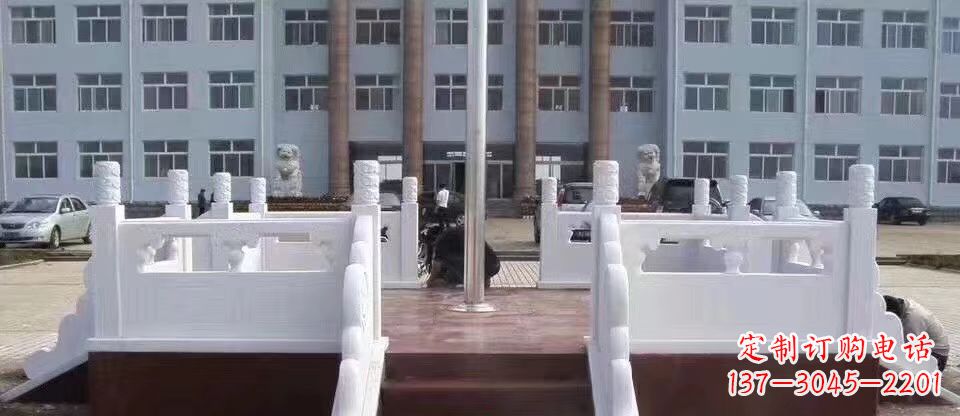 郑州校园汉白玉升旗台石雕