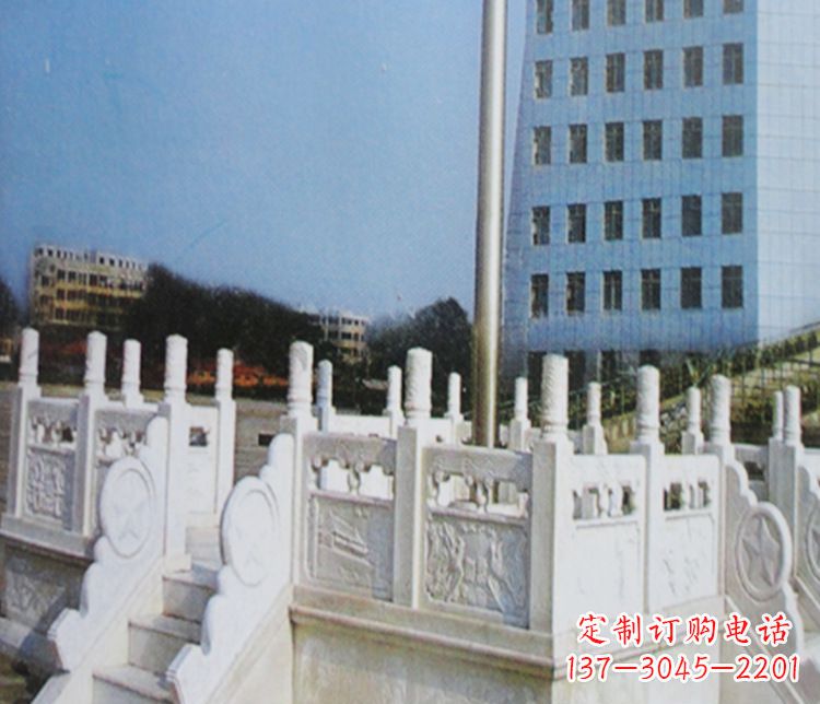 郑州校园汉白玉升旗台景观石雕