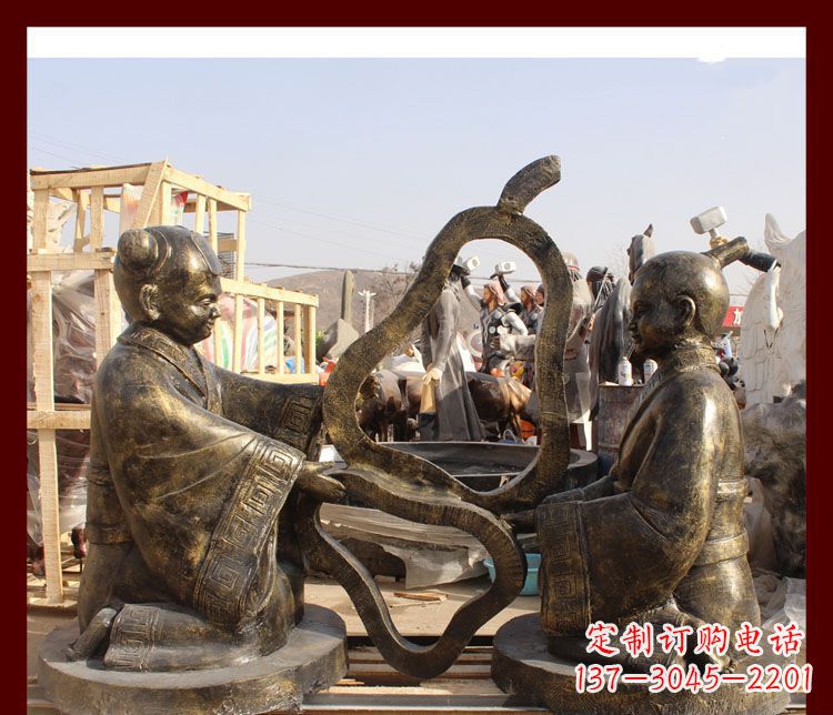 郑州校园孔融让梨铜雕